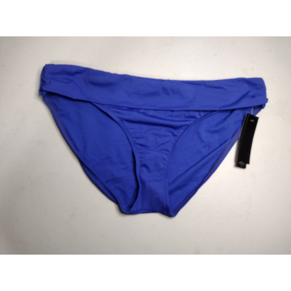 Apt. 9 Womens Royal Blue Fold-Over Bikini Swim Bottoms Size 14 New
